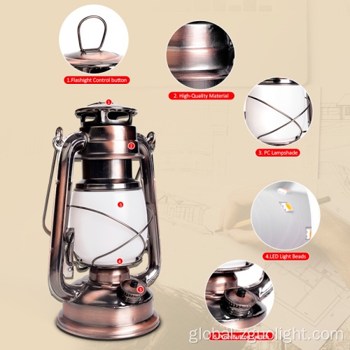 New Product Retro old Kerosene Lamp LED Lantern Flame Manufactory